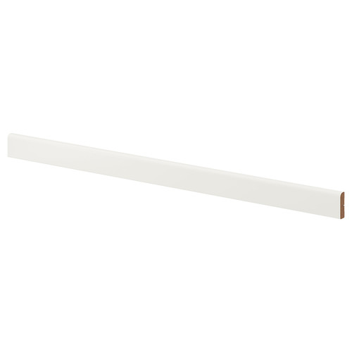 FÖRBÄTTRA Rounded deco strip/moulding, white, 221 cm