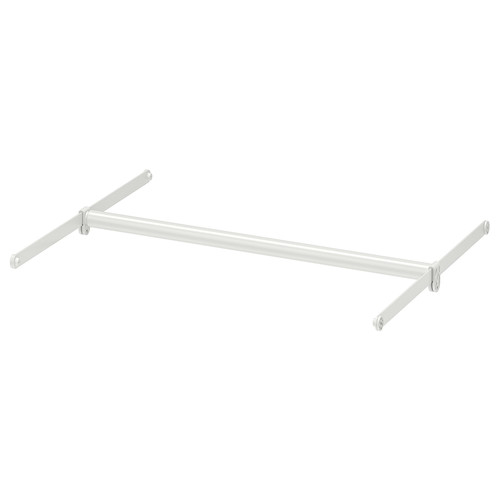 HJÄLPA Clothes rail + 2 suspension rails, adjustable/white, 60-100x55 cm