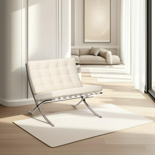 Chair BA1, leather, white