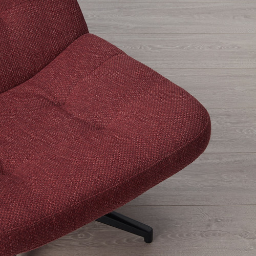 HAVBERG Swivel armchair, Lejde red-brown