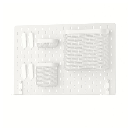 SKÅDIS Pegboard combination, white, 56x37 cm