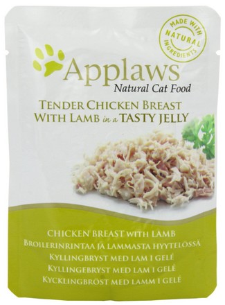 Applaws Natural Cat Food Tender Chicken Breast with Lamb in Tasty Jelly 70g