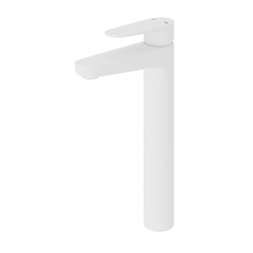 GoodHome Wash-basin Mixer Tap Tall Cavally XL, matt white