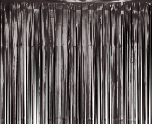 Fringe Deco Curtain 100x200cm, matt black