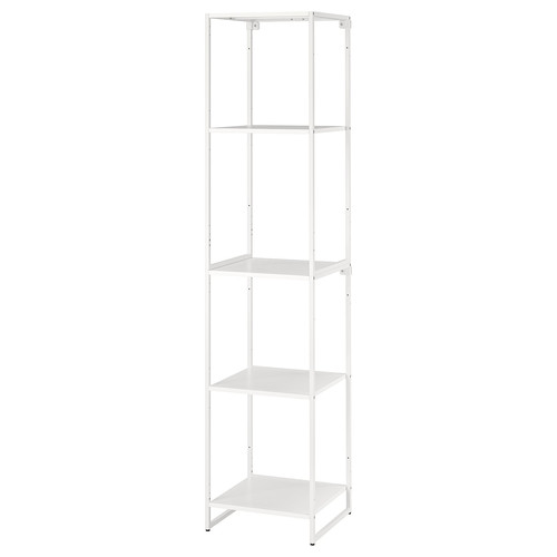 JOSTEIN Shelving unit, in/outdoor/metal white, 41x40x180 cm