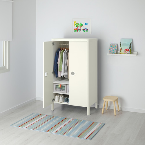 BUSUNGE Wardrobe, white, 80x139 cm