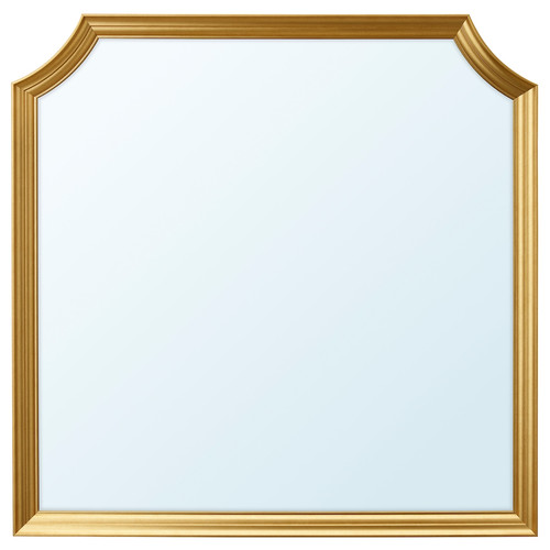 SVANSELE Mirror, gold-colour, 78x78 cm