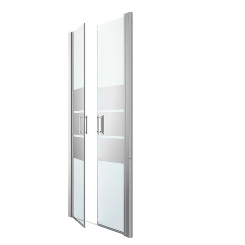 GoodHome Shower Door Double Beloya 90 cm, chrome/mirror glass