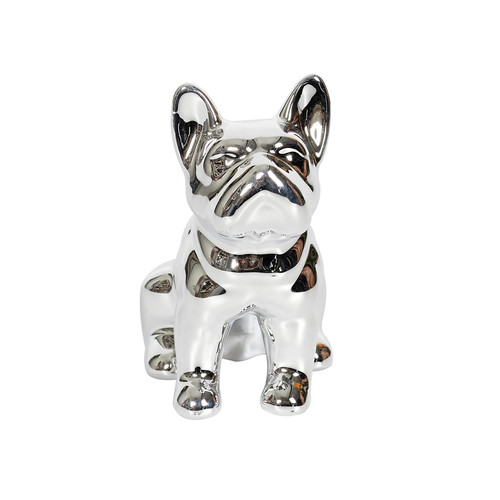 Decoration French Bulldog S, silver