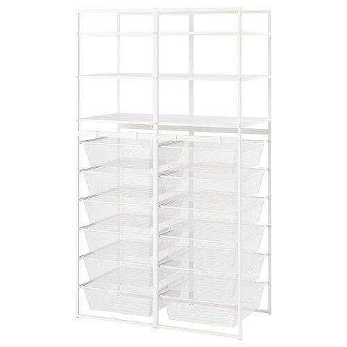 JONAXEL Open storage combination, white, 99x51x173 cm