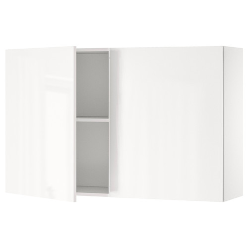 KNOXHULT Wall cabinet with doors, high-gloss white, 120x75 cm