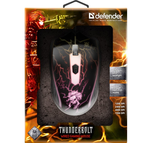 Defender Optical Wired Gaming Mouse Thunderbolt GM-925