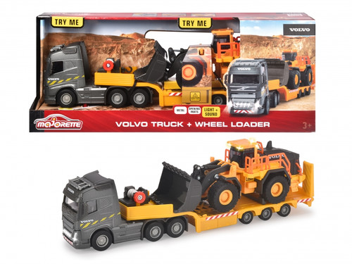 Majorette Volvo Truck & Wheel Loader 3+