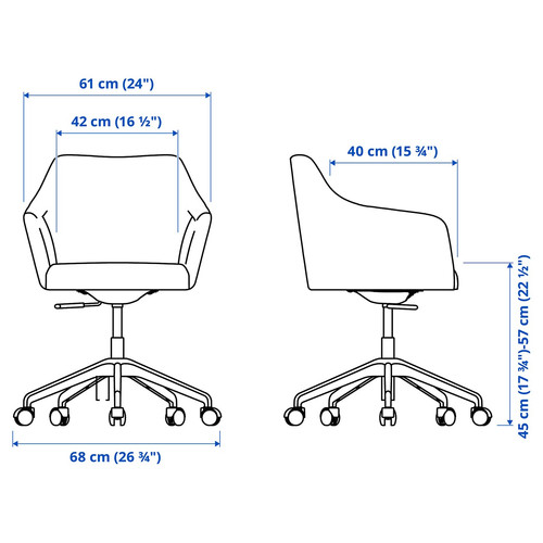 TOSSBERG / LÅNGFJÄLL Conference chair, Grann light brown/white