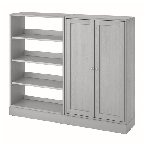 HAVSTA Storage combination, grey, 162x134x37 cm