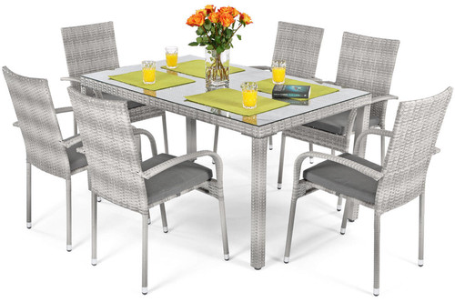 Outdoor Furniture Set MALAGA, grey