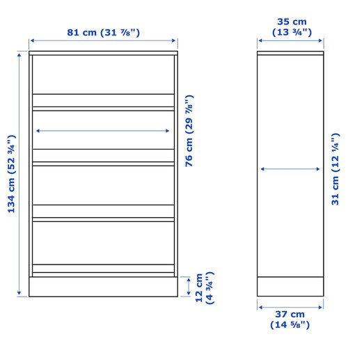 HAVSTA Shelving unit with plinth, grey-beige, 81x37x134 cm