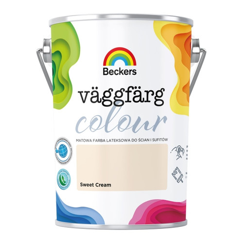 Beckers Matt Latex Paint Vaggfarg Colour 5l sweet cream