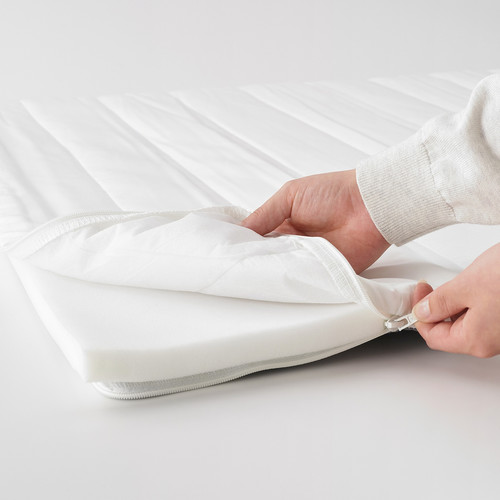 NOPAKTE Mattress pad, white, 160x200 cm