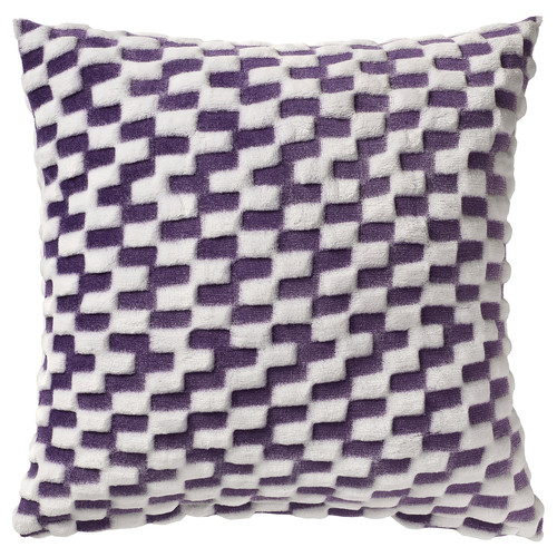 BLÅSKATA Cushion cover, purple/patterned, 50x50 cm