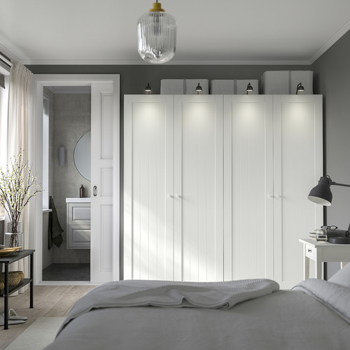 PAX / GULLABERG Wardrobe combination, white/white, 200x60x201 cm