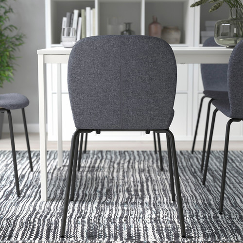 KARLPETTER Chair, Gunnared medium grey/Sefast black