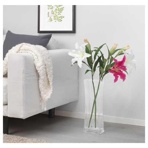 SMYCKA Artificial flower, Lily, white, 85 cm