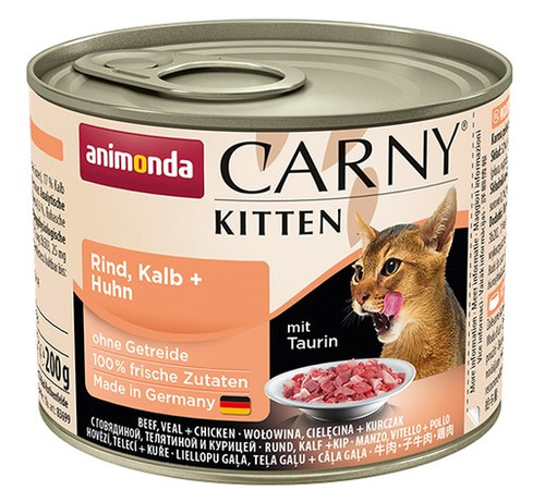 Animonda Carny Kitten Cat Food Beef, Veal & Chicken 200g