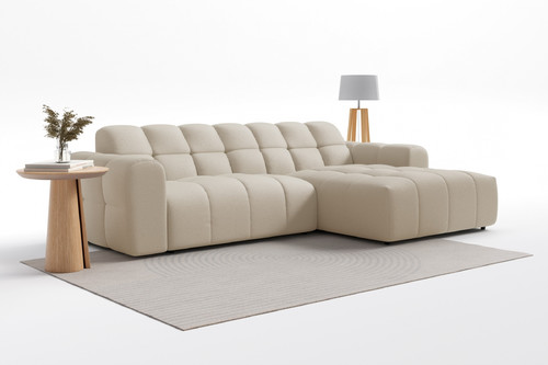 Corner Sofa Aleria Mini, right, light beige