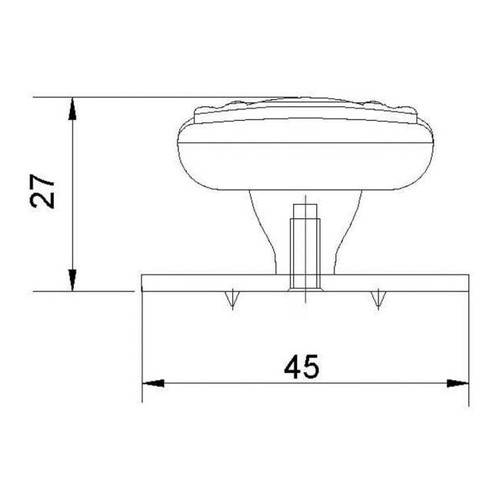 GoodHome Cabinet Knob Handle Pindur, tin, 2 pack