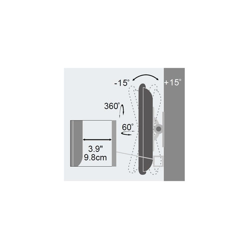 Techly Wall Support for LCD LED 13"-30" Full Motion, white