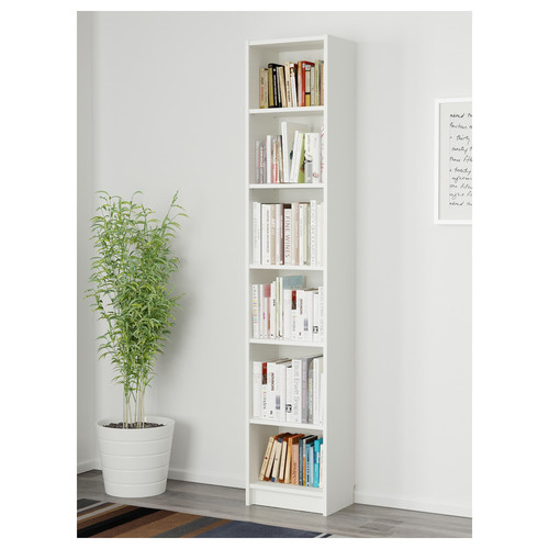 BILLY Bookcase, white, 40x28x202 cm