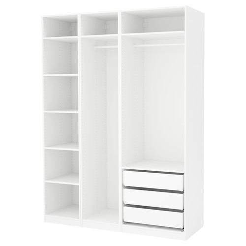 PAX Wardrobe, white, 175x58x236 cm