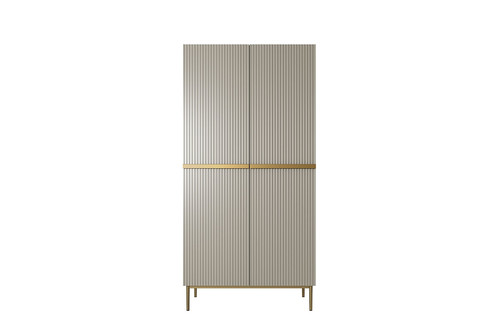 Wardrobe Nicole 100 cm, cashmere, gold legs