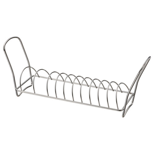 VÄLVÅRDAD Dish drying rack, stainless steel, 12x32 cm