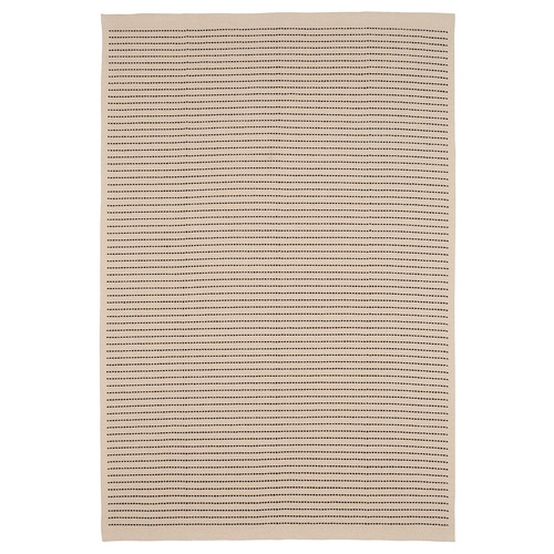 STARREKLINTE Rug, flatwoven, natural/black, 120x180 cm