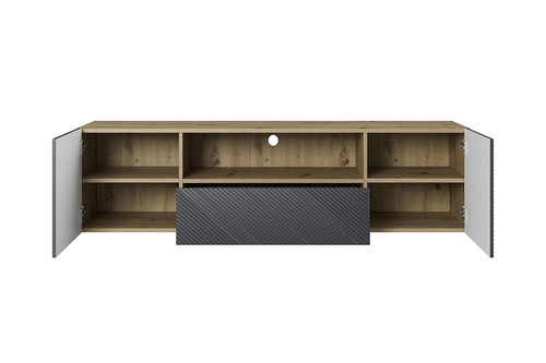 Wall-Mounted TV Cabinet Asha 167 cm, artisan/rivier stone mat