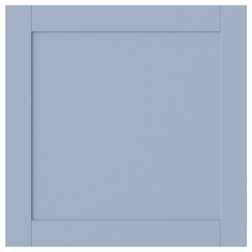 SANNIDAL Door with hinges, blue, 60x60 cm