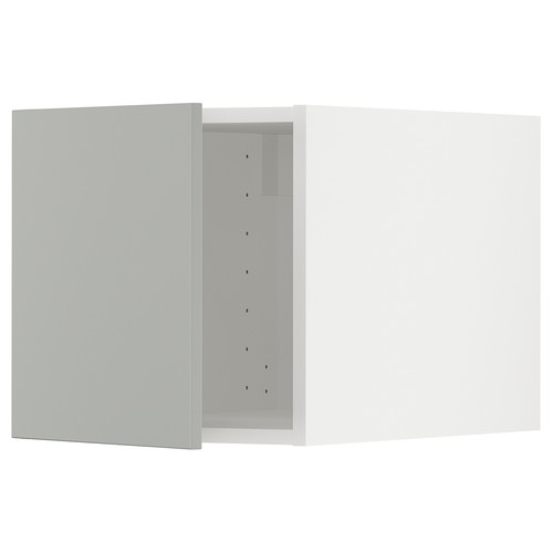 METOD Top cabinet, white/Havstorp light grey, 40x40 cm