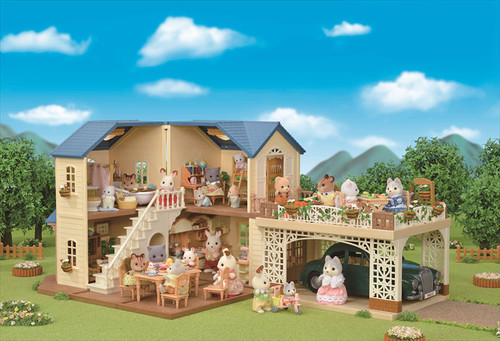 Sylvanian Families Large House with Carport Gift Set 3+