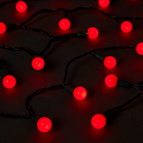 Christmas Lights 120 LED, balls, red, in-/outdoor