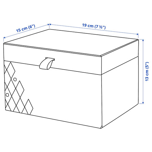 BUSENKEL Jewellery box with compartments, harlequin pattern/multicolour