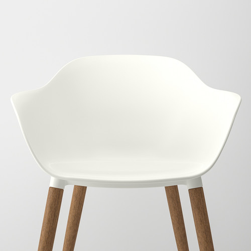 GRÖNSTA Chair with armrests, in/outdoor, white