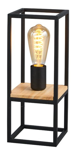 Table Lamp Libertad 1 x E27, black-wood