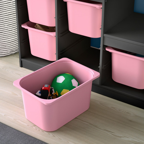 TROFAST Storage combination, grey/pink, 99x44x94 cm