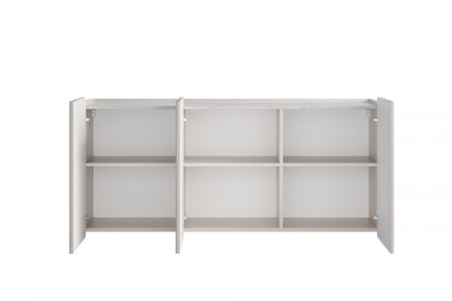 Wall-mounted Cabinet Malmi 150 cm, cashmere, crema bianca, gold