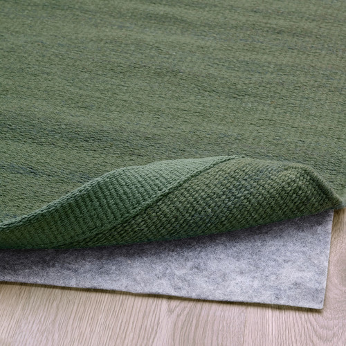 TIDTABELL Rug, flatwoven, green, 80x150 cm