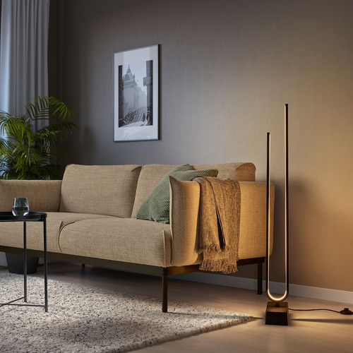 PILSKOTT LED floor lamp, smart black