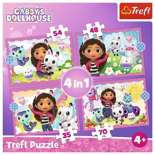 Trefl Children's Puzzle Gabby's Dollhouse 4in1 4+