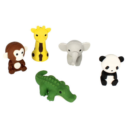 Starpak 3D Puzzle Erasers 5pcs Safari